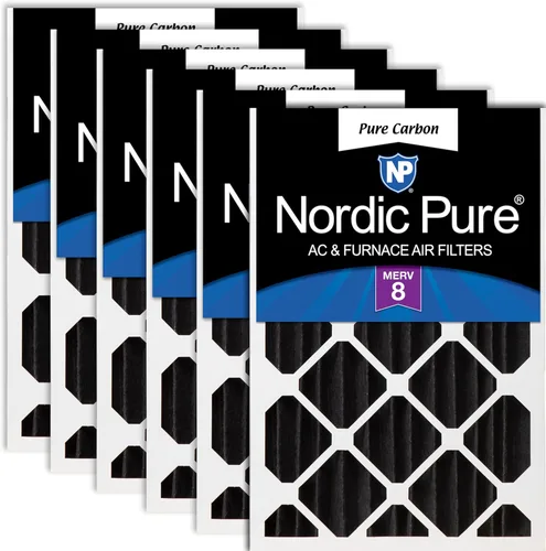 Miniatura 26 de Nordic Pure 12 x 24 x 4 (tamaño real: 11 1/2 x 23 3/8 x 3 5/8) de carbono puro plisado para reducción de olores Merv 8, filtro para horno, 1 paquete