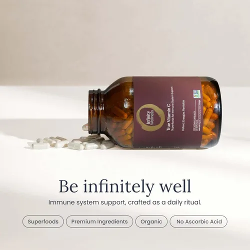 Miniatura 8 de Infinity-C Cápsulas orgánicas de vitamina C, VIT C biodisponibles de Acerola, Camu Camu y Amla, alimentos integrales de vitamina C de 1000 mg