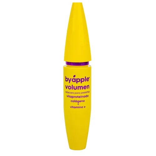 Miniatura 2 de BY APPLE Volumen Mascara, 10 veces de volumen con vitaproteína, colágeno y vitamina E, resistente al agua, cepillo largo, negro, 0.45 onzas líquidas