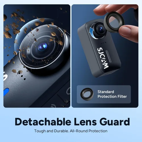 Miniatura 8 de SJCAM Mini cámara corporal C110+4K: estabilización giroscópica de 6 ejes, cámara de acción POV magnética gran angular de 170°, resistente al agua