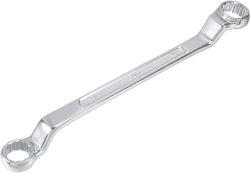 Miniatura 17 de uxcell Llave de extremo de caja doble con compensación de 10 mm x 12 mm, 12 puntos, métrica, cromada, acero Cr-V
