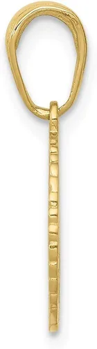 Miniatura 2 de Colgante de oro amarillo macizo de 10 quilates con estrella de David judío y chi en círculo