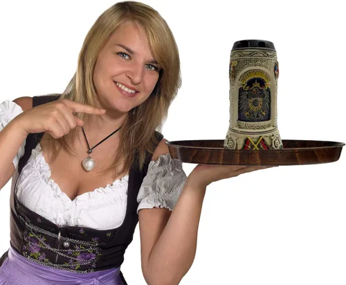 Miniatura 6 de 1 litro OktoberfestHaus Regalos para amantes de la cerveza Pintada a mano Taza alemana grande Escenas Alemana Cerveza Cerveza Cervecera Jarra