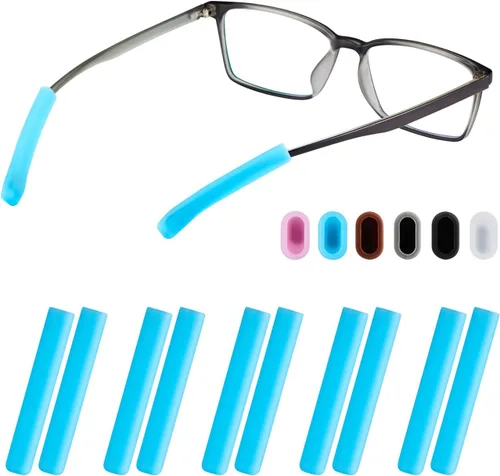 Miniatura 8 de Almohadillas para las orejas de gafas, almohadillas antideslizantes suaves de silicona para las orejas de las gafas, puntas de sienes de silicona
