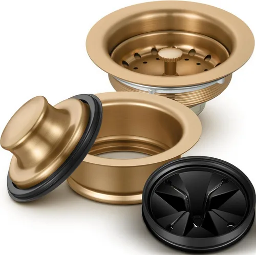 Norme 5 Piezas Conjunto de Colador de Desagüe de Fregadero de Cocina de 3-1/2 Pulgadas Ensamblaje Brida de Triturador de Basura Tapón Obturador