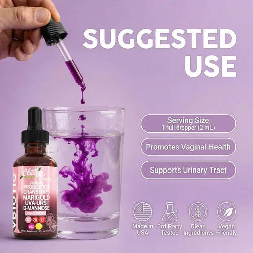 Miniatura 6 de VBiotic Gotas Líquidas Probióticas Vaginales para Mujeres Probióticos para Mujeres Suplemento de Salud Vaginal de Uva Ursi, Cola de Caballo