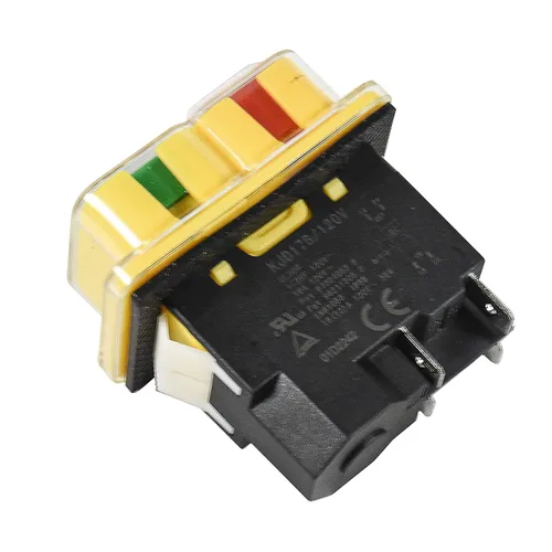 Miniatura 4 de HQRP Interruptor electromagnético de encendido y apagado de 4 pines compatible con KEDU KJD17B, interruptor de arranque de herramienta eléctrica