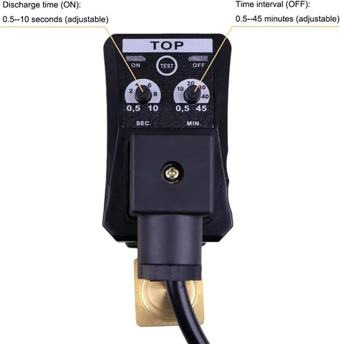 Miniatura 6 de 1/2 "AC 110V Tanque de agua automático cronometrado válvula de drenaje de acción directa de 2 vías Enchufe de EE. UU