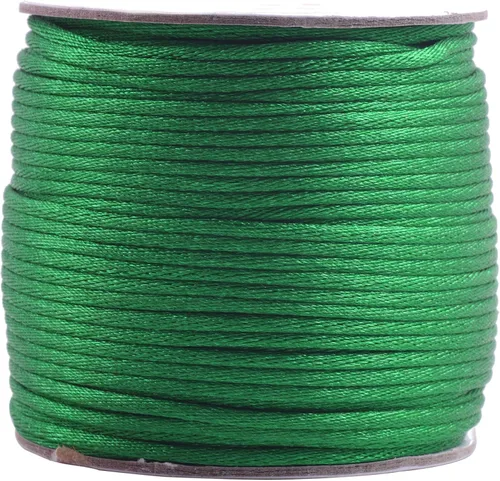 Miniatura 129 de KONMAY 80 Yardas 1.0mm Cordón Rattail de Nylon Satén Seda Trim Hilo para Cuentas para Nudos Chinos, Kumihimo, Trabajo con Cuentas, Macramé, 2-Azul