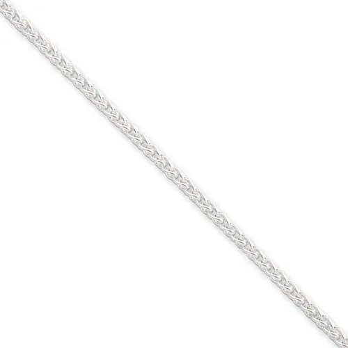 925 Sterling Silver 2.5mm Round Spiga Chain Necklace Pendant Charm Wheat Fine Jewelry For Women Gifts For Her