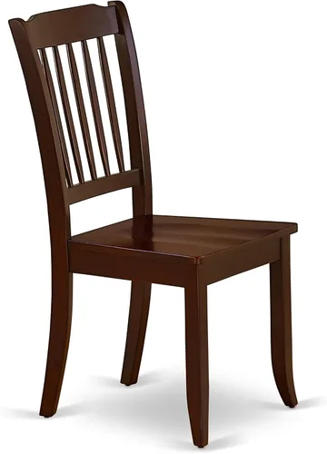 Miniatura 8 de East West Furniture MLDA3-MAH-C - Juego de mesa de comedor moderno de 3 piezas que contiene una mesa rectangular de madera con hoja de mariposa y 2