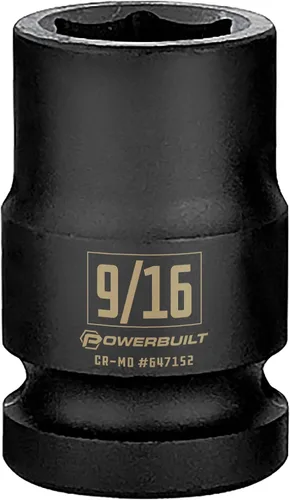 Miniatura 22 de Powerbuilt 647296 - Toma de impacto de 6 puntos de 1/2 pulgada x 1-1/4 pulgadas