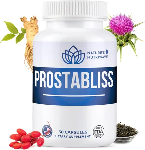 Miniatura 5 de Prostabliss – Suplemento de hierbas 100% natural con zinc, té verde, cardo mariano y ginseng – Fabricado en Estados Unidos – 30 cápsulas, suministro