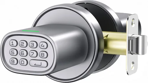 Miniatura 9 de ThorBolt Pomo de puerta de huellas dactilares, perilla de puerta sin llave con teclado biométrico electrónico, bloqueo automático para puertas Negro1
