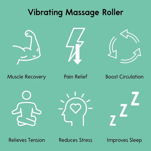Miniatura 4 de Vibit - Masajeador vibratorio para fascitis plantar, alivio del dolor y ciática, rodillo de masaje portátil para pies y cuerpo, alivio del dolor