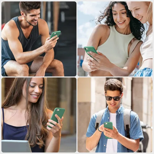 Miniatura 6 de Miracase Funda ultradelgada diseñada para iPhone SE 2022 (3ª generación)/iPhone SE 2020 (2ª generación)/iPhone 7/iPhone 8 con protector de pantalla