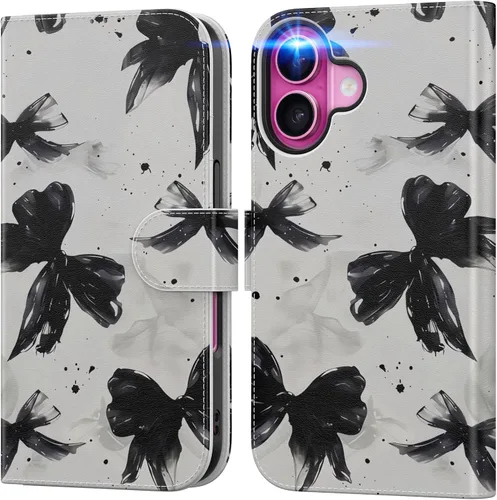 Miniatura 37 de DEENAKIN Funda tipo cartera para iPhone 15 con tarjetero + clip para efectivo, bloqueo RFID, protección contra caídas de grado militar y obras