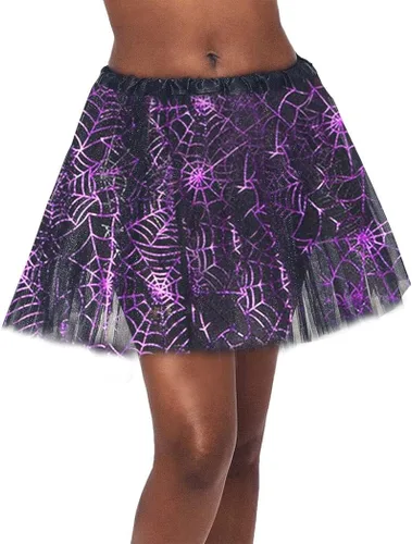 COSYDAYS Falda tutú de tul de Halloween, falda de tutú de ballet para adultos, falda de tutú de calabaza para fiesta de festival para mujer