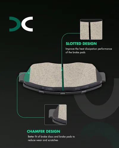 Miniatura 7 de SCITOO Kits de pastillas de freno de cerámica D465 D374 Reemplazo delantero y trasero para Acura CL 1997-1999, para Honda Civic 2002-2003 200-2011
