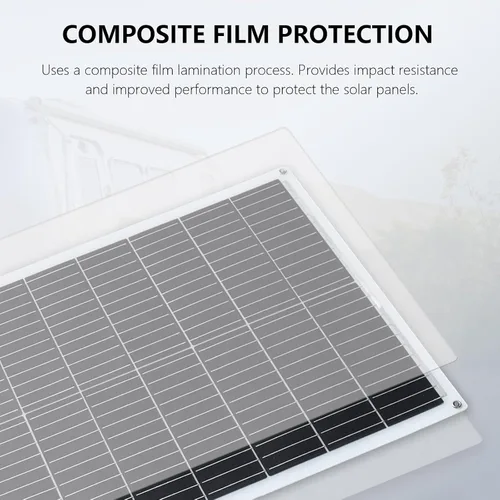 Miniatura 3 de XINPUGUANG Panel solar flexible de 100 W, kit de sistema de 12 V, cables de controlador de carga de 10 A con clip de cocodrilo, cables de conector