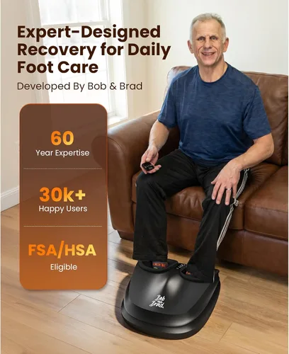 Miniatura 2 de BOB AND BRAD Masajeador de pies con calor y control remoto, Elegible para FSA Elegible para HSA, máquina masajeadora de pies Shiatsu con masaje