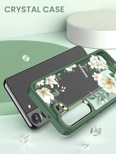 Miniatura 5 de Dretal Funda para Samsung Galaxy S22 5G Floral, de Grado Militar Probada contra Caídas, Parte Trasera Dura y Borde Suave, Funda Protectora de Verde