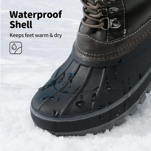Miniatura 2 de DREAM PAIRS Botas de nieve, impermeables, con aislamiento, de invierno, para niño y niña