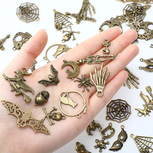 Miniatura 5 de Hicarer 80 colgantes de plata antigua, colgantes góticos para hacer joyas, accesorios para bricolaje, collares, pulseras