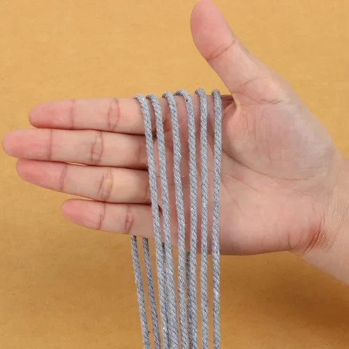 Miniatura 4 de Cuerda de macramé de 0.157 in x 328 yardas (984 pies), cuerda de macramé natural colorida, 3 hebras de algodón trenzado colorido para colgar