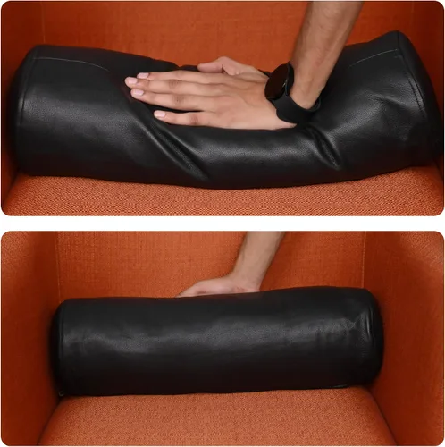 Miniatura 6 de Funda de cojín redonda para el cuello, funda de almohada redonda de luna llena de 5 x 16 pulgadas, funda de almohada cilíndrica de piel de cordero