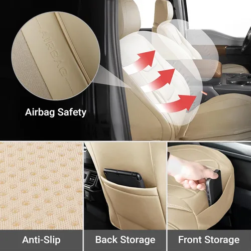 Miniatura 6 de Coverland Fundas de asiento de automóvil personalizadas compatibles con BMW X1 2013-2025, funda de asiento impermeable de espuma viscoelástica