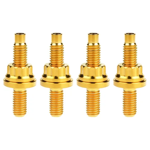 Miniatura 17 de Tornillo de titanio M8 M10x45 54 55 2.559 in paso 1.25 Kit de pernos de escape automotriz Kit tornillos, tuercas y arandelas Kit de 4 piezas