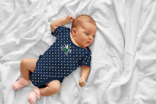 Miniatura 2 de Two Feet Ahead Corazones, mameluco para bebé, ropa para bebés recién nacidos, Azul