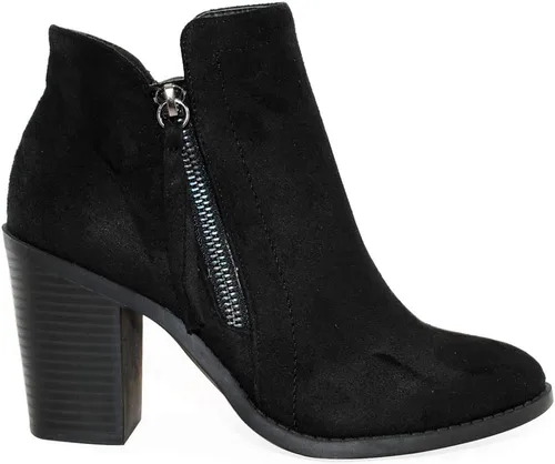 Miniatura 2 de Botines de moda con cremallera lateral para mujer, Negro