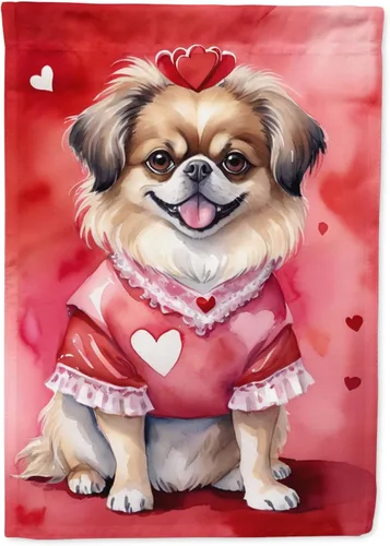 Miniatura 21 de Caroline's Treasures DAC5292CHF - Bandera de Border Collie My Valentine House para porche, grande, con manga para porche, para colgar en la pared