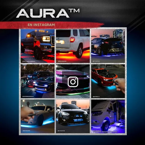 Miniatura 9 de Juego de luces LED para debajo del auto Aura OPT7 en todos los colores. Matriz, CAR