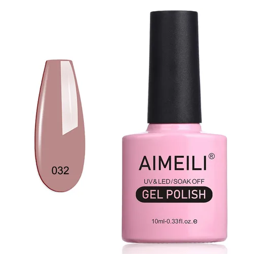 Miniatura 27 de AIMEILI Esmalte de uñas de gel sin crueldad, vegano, gel para uñas removible UV LED sin hema, arte de uñas nude, color rosa nude (022), 0.3 fl oz