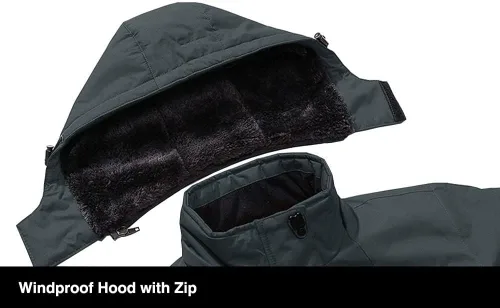 Miniatura 2 de MAGCOMSEN - Chaqueta de invierno para hombre, impermeable, abrigada, con forro polar y múltiples bolsillos