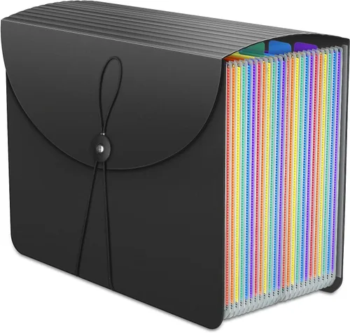 Miniatura 3 de Carpetas de archivos expansibles, organizador de archivos de acordeón con 24 bolsillos, carpeta de documentos de acordeón, tamaño carta, caja