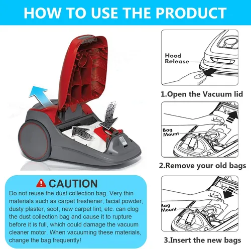 Miniatura 6 de Paquete de 15 bolsas de vacío HEPA tipo Q/C 53292 compatibles con Kenmore Canister Vacuum 81214, 81414, 81615, 81714, BC3005, 200/400/600/700/800
