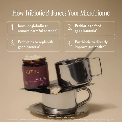 Miniatura 5 de Arrae Tribiotic, probióticos para mujeres, apoyo para el equilibrio del pH vaginal, salud intestinal, inmune y femenina, prebióticos, probióticos