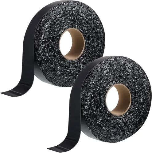 Fabbay 2 rollos de cinta de relleno de grietas de asfalto para reparación de entradas y sellador de grietas para asfalto, estacionamiento, techo,