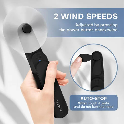 Miniatura 4 de Ventilador portátil mini de mano, ventilador personal pequeño recargable para 9-15 horas de duración, diseño de bolsillo para viajes/Esenciales