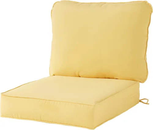 Miniatura 11 de Greendale Home Fashions Juego de cojines de asiento profundo para exterior de 2 piezas, Adobe Ártico