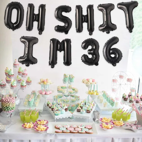 Miniatura 3 de Globos de látex de 16 pulgadas con texto en inglés "Oh I'm 14" Black Hallo Fourteen Cheers to 14 Years Old Theme Decor for Man Woman Happy 14th