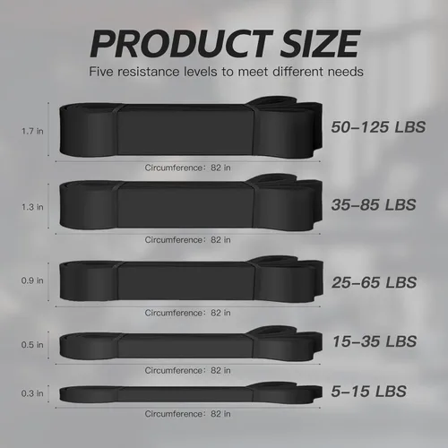 Miniatura 2 de Pull Up Bands, Resistance Bands Set, Exercise Workout Bands for Men & Women, Ideal for Body Stretching, Physical Therapy and Muscle Training