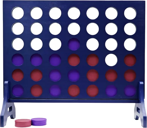 Miniatura 47 de Tailgating Pros Cuatro en una fila gigante azul marino premium con funda de transporte – Juego de patio al aire libre de gran tamaño – ¡Muchos