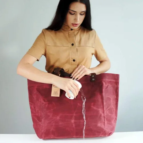 Miniatura 7 de WUDON Bolsa de viaje de lona encerada, bolsa de hombro extra grande para mujer