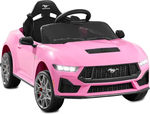 Best Choice Products Auto Eléctrico de Paseo de 12V para Niños con Licencia Oficial de Ford Mustang con Control Parental, Luces LED, 2 Velocidades,