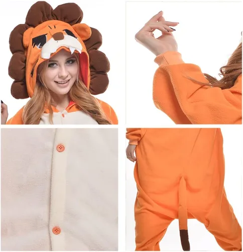 Miniatura 6 de NEWCOSPLAY Pijama de una pieza para adultos, disfraz de cosplay de una pieza